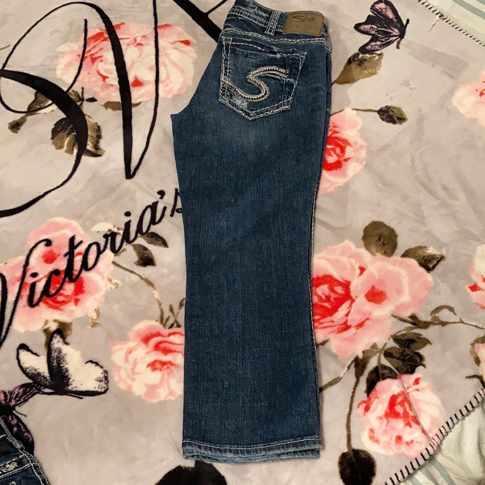 Silver Capri jeans